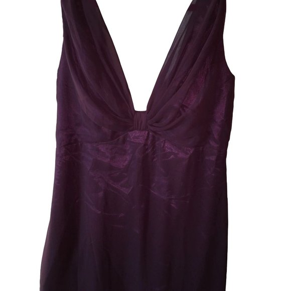 Jim Hjelm Occasions Deep Purple Slight Plunging V Neckline Prom Dress size tru 6 - Picture 11 of 13